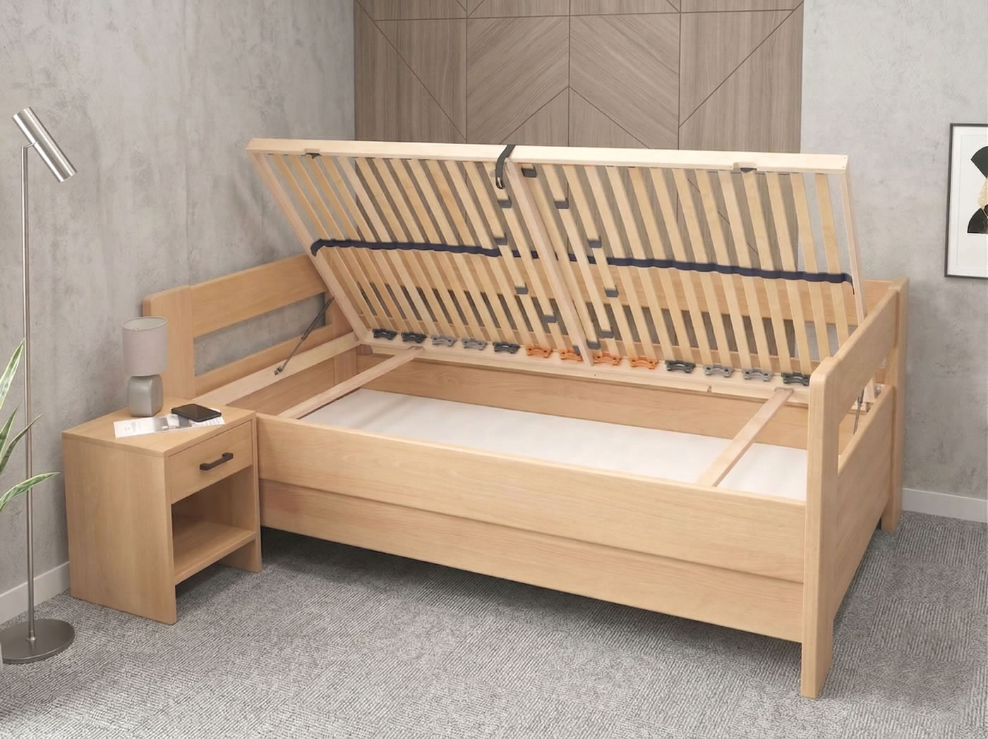 Test úložné postele Miva