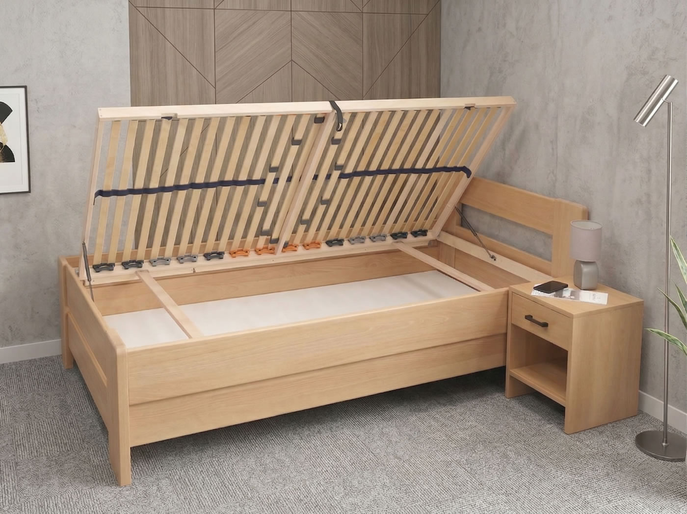 Test úložné postele Miva