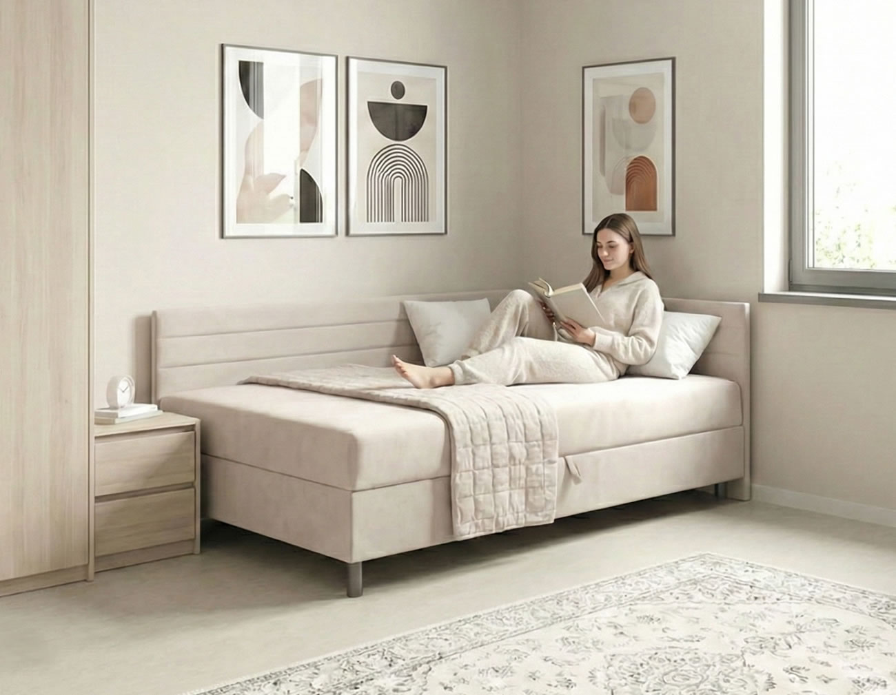 Složení rámu postele Elia