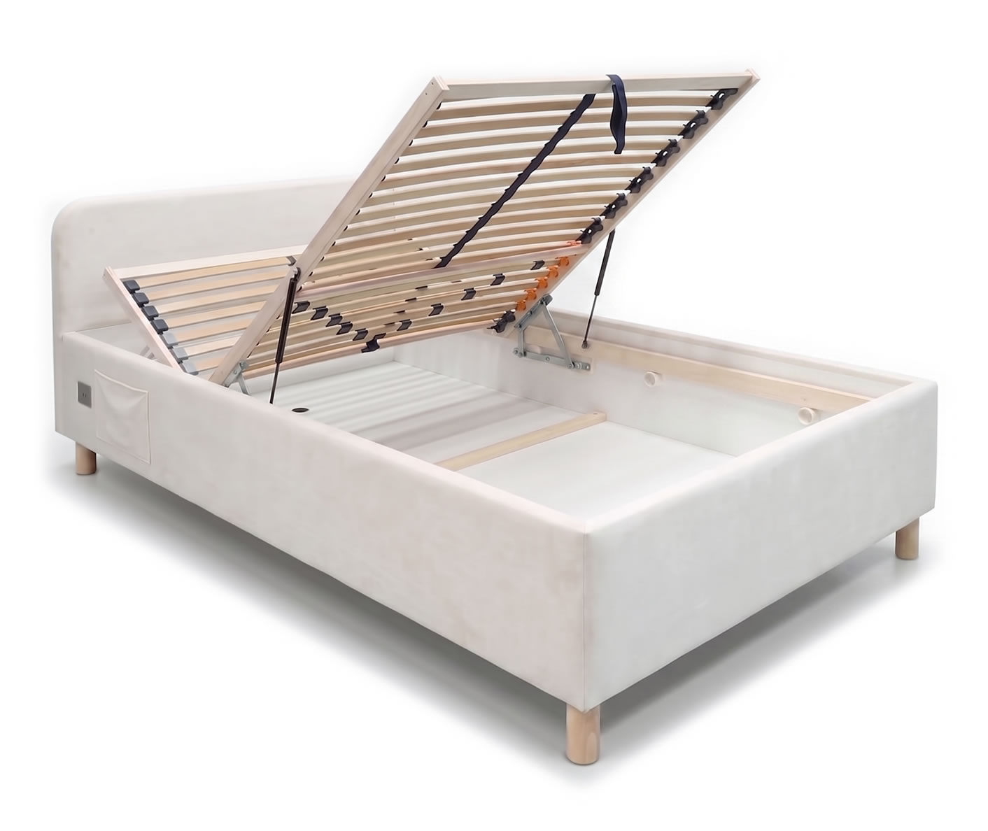 Vysoké hladké čelo postele Nexus 2 s kulatými rohy