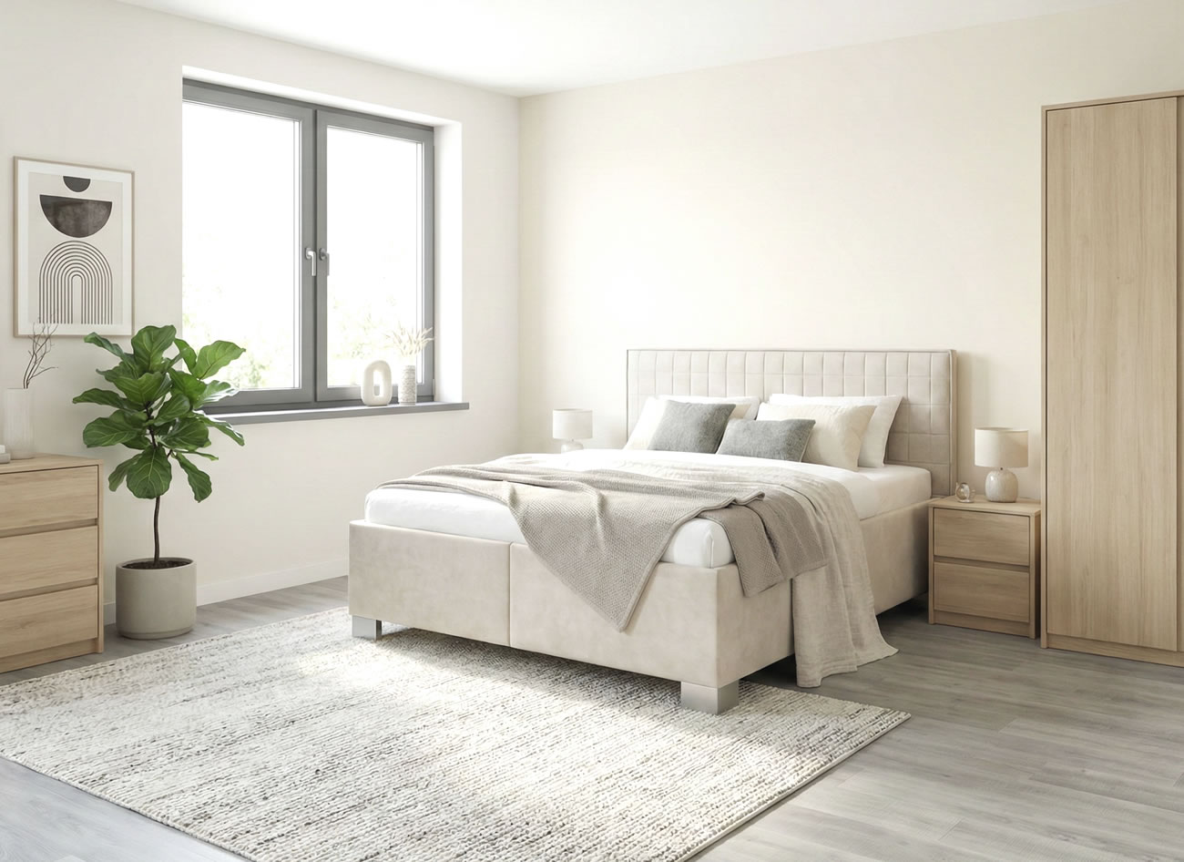 Postel Belarona s vysokým čelem a úložným prostorem