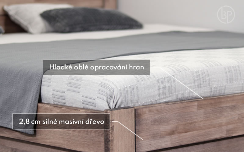 Detail opracování postele Tylia
