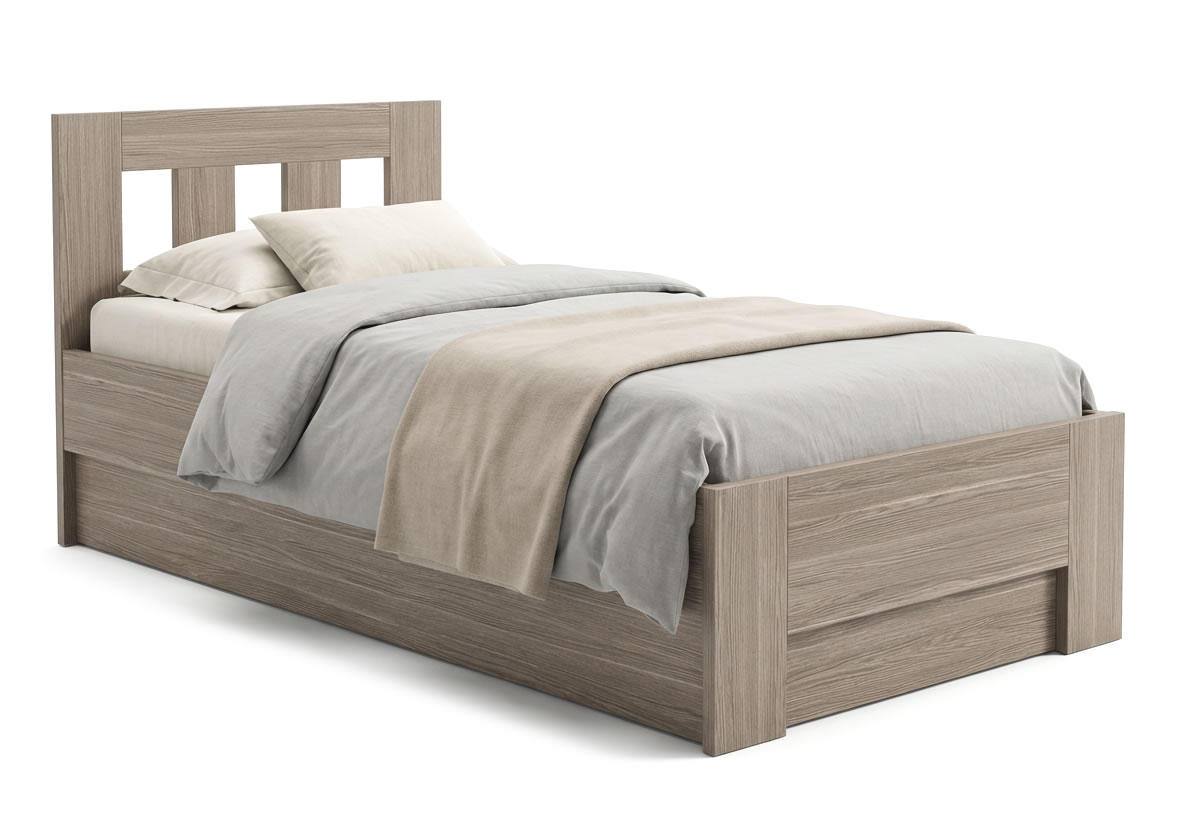 Detail materiálu postele MALAGA s úložným prostorem