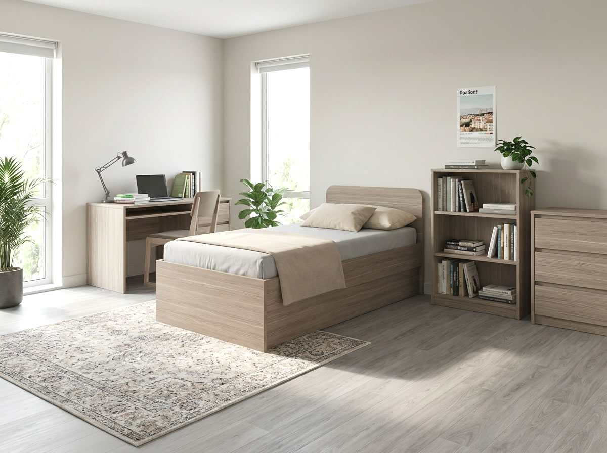 Detail postele OTO s úložným prostorem