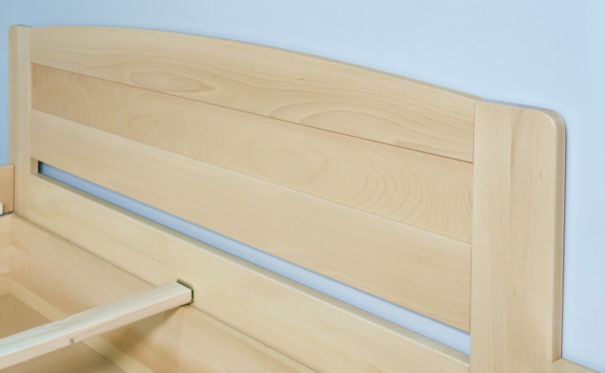 Povrchová úprava a odstíny postele Justina