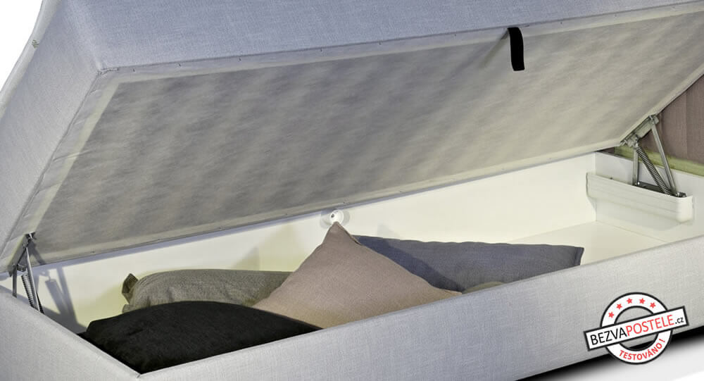 Detail úložného prostoru americké postele