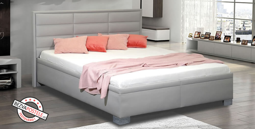 Test čalouněné postele s úložným prostorem casiopea