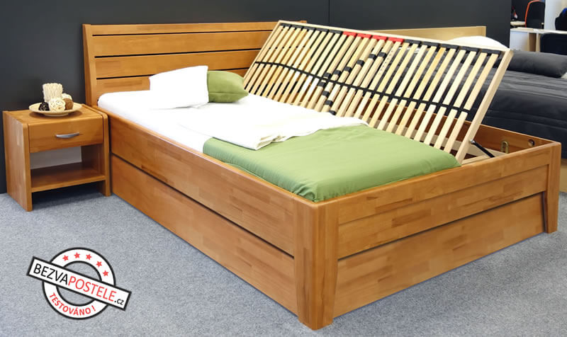 Test postele s úložným prostorem Catarina 1 - detail čela
