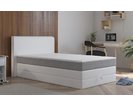 Americká postel boxspring CS89010, s matrací a úložným prostorem, 140x200 cm