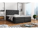 Americká postel boxspring CS34015, s matrací a úložným prostorem, černá ekokůže, 180x200 cm  Americká postel boxspring CS34015, s matrací a úložným prostorem, černá ekokůže, 180x200 cm