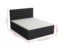 Americká postel boxspring CS34015, s matrací a úložným prostorem, černá ekokůže, 180x200 cm Americká postel boxspring CS34015, s matrací a úložným prostorem, černá ekokůže, 180x200 cm