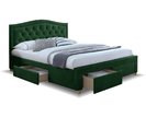 Čalúnená posteľ s úložným priestorom CS11012, velvet zelená látka, 160x200 cm Čalúnená posteľ s úložným priestorom CS11012, velvet zelená látka, 160x200 cm