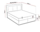 Americká postel boxspring CS34012, s matrací a úložným prostorem, 140x200 cm Americká postel boxspring CS34012, s matrací a úložným prostorem, 140x200 cm