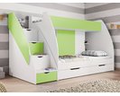 Patrová postel Montana, zeleno-bílá - interiér