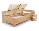 Rohová buková postel s roštem MIVA pravá, 120x200 Rohová buková postel s roštem MIVA pravá, 120x200