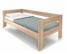 Postel jednolůžko z masivu Ela s čely, masiv buk