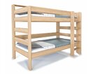 Poschoďová postel pro 2 děti JUNIOR s policemi, masiv buk