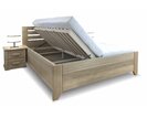 Postel z masivu s úložným prostorem Vanda, masiv dub