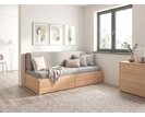 Rozkládací postel s úložným prostorem FLEXO - bez čel, masiv buk