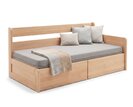 Rozkládací postel s úložným prostorem FLEXO - Pravá, masiv buk