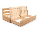 Rozkládací postel s úložným prostorem FLEXO - Pravá, masiv buk