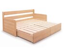 Rozkládací postel s úložným prostorem FLEXO - Pravá, masiv buk