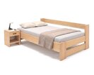 Zvýšená postel jednolůžko MIVA s bočním čelem 120x200, masiv buk