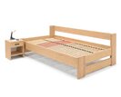 Zvýšená postel jednolůžko MIVA s bočním čelem 120x200, masiv buk