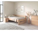 Zvýšená postel jednolůžko MIVA s bočním čelem 120x200, masiv buk