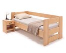 Zvýšená postel jednolůžko MIVA s čely, 120x200, masiv buk