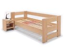 Zvýšená postel jednolůžko MIVA s čely, 120x200, masiv buk
