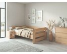 Zvýšená postel jednolůžko MIVA s čely, 120x200, masiv buk