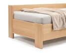 Zvýšená buková postel s roštem MIVA s bočním čelem, 140x200 Zvýšená buková postel s roštem MIVA s bočním čelem, 140x200