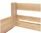 Zvýšená buková postel s roštem MIVA s bočním čelem, 140x200 Zvýšená buková postel s roštem MIVA s bočním čelem, 140x200