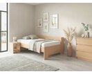 Zvýšená buková postel s roštem MIVA s bočním čelem, 140x200 Zvýšená buková postel s roštem MIVA s bočním čelem, 140x200