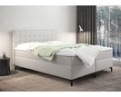 Bílá zvýšená postel boxspring DENVER LUX