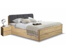 Postel z masivu s úložným prostorem Atlantik, masiv dub tmavený