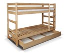 Patrová postel s rošty Twister, masiv buk Patrová postel s rošty Twister, masiv buk