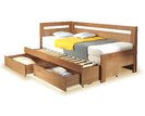 Rozkládací postel jednolůžko s úložným prostorem TANDEM KLASIK levá