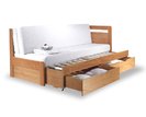 Rozkládací postel s úložným prostorem TANDEM KLASIK pravá - oblá
