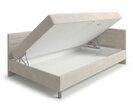 Čalouněná postel s roštem a matrací Elia, 110x200 cm