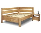 Zvýšená postel z masivu Academia, 140x200, masiv buk, Levá