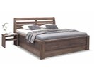 Postel z masivu buku s úložným prostorem Claudia