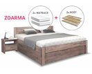 Postel s úložným prostorem Talima, masiv buk, matrace a rošty zdarma