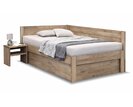 Rohová úložný postel z masivu buku Timea pravá