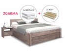 Postel s úložným prostorem Tylia, masiv buk, matrace a rošty zdarma
