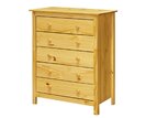 Komoda - 5 zásuvková IA8077, masiv smrk
