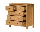 Komoda 5 zásuvková IA8091V, masiv borovice