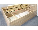 Manželská postel s úložným prostorem, boční výklop LADA 180x210, 180x220