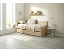 Rohová vyvýšená postel s úložným prostorem EMA, 90x200cm